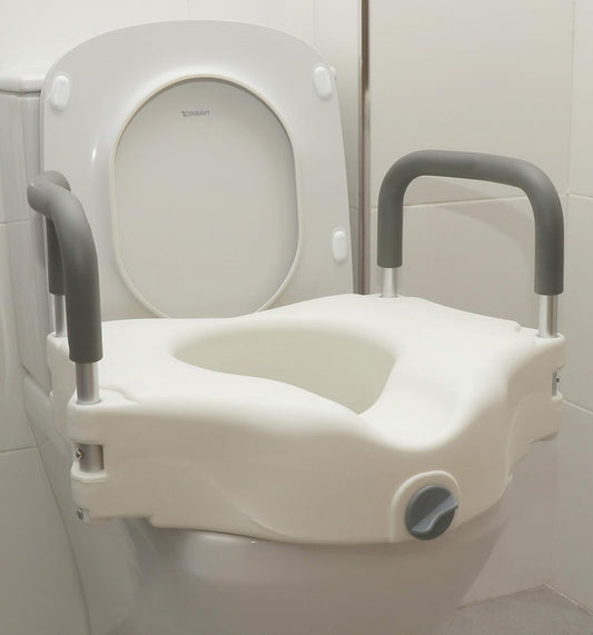 ELEVADOR WC 12CM REPOSABRAZOS ACOLCHADOS