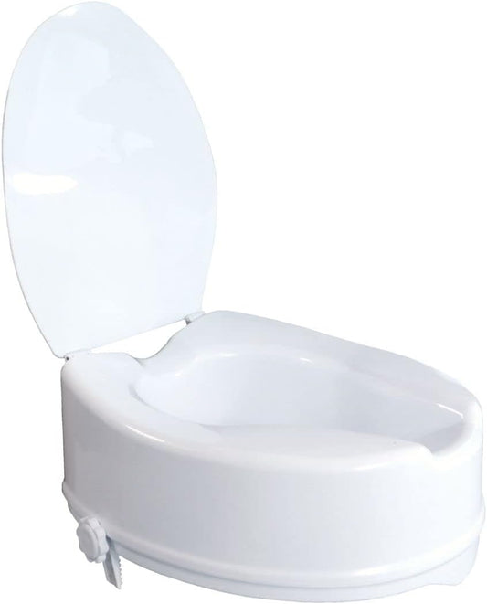 ELEVADOR WC CON TAPA 14CM - AJUSTABLE - HASTA 160KG